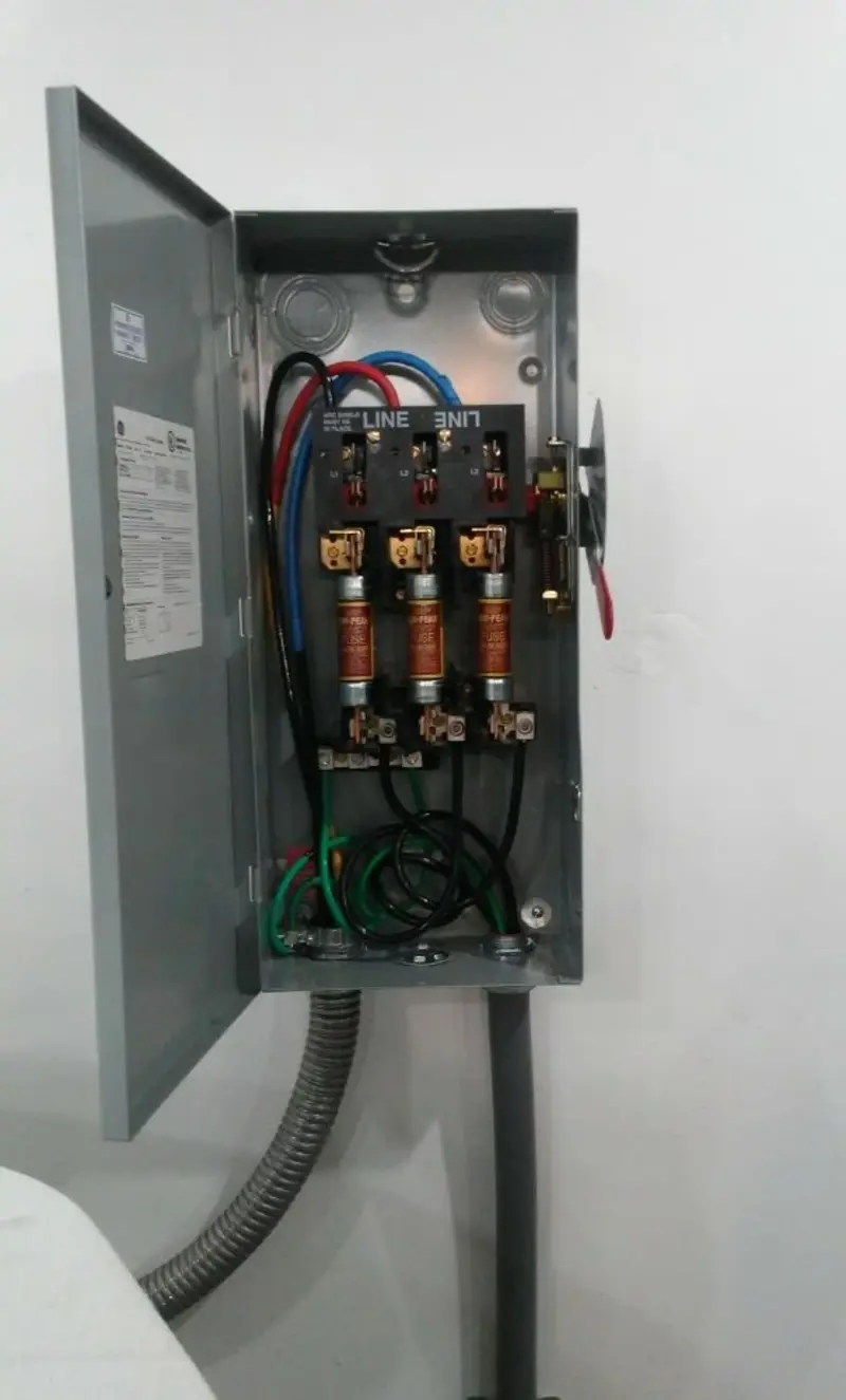 Three-phase disconnect switch installed for Electrical Wiring & Rewiring in St. Rose